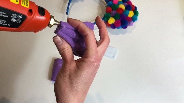 Glue center of bow DIY Balloon Ears Tutorial by Little Gray Squirrel