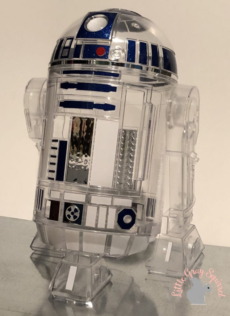 littlebits droid inventor kit R2D2 decorated with stickers cut on a Silhouette Cameo